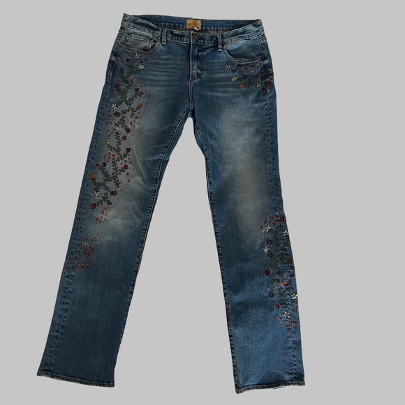 Driftwood Denim - Driftwood Embroidered Jeans, Audrey Classic Fit Size 30